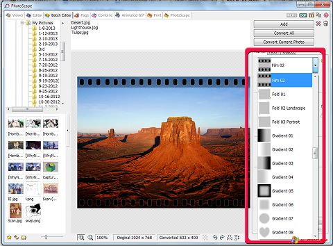 Ekran görüntüsü PhotoScape Windows XP
