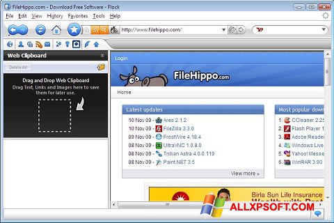 Ekran görüntüsü Flock Windows XP