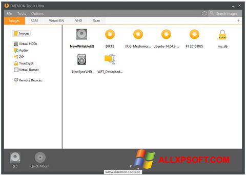 Ekran görüntüsü DAEMON Tools Ultra Windows XP