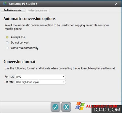Ekran görüntüsü Samsung PC Studio Windows XP