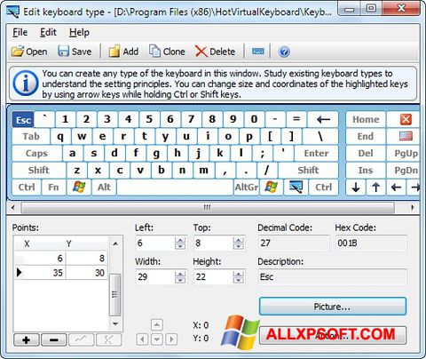 Ekran görüntüsü Virtual Keyboard Windows XP