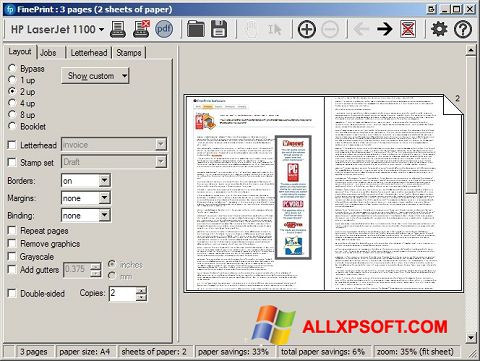 Ekran görüntüsü FinePrint Windows XP
