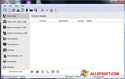 Ekran görüntüsü Pamela for Skype Windows XP