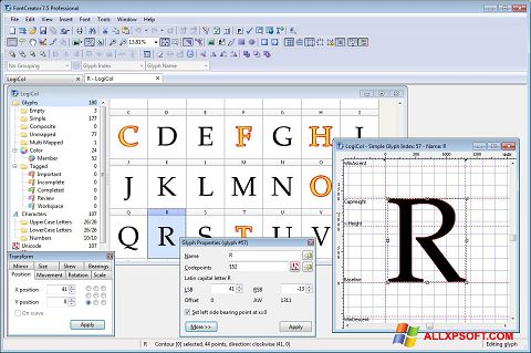 Ekran görüntüsü Font Creator Windows XP
