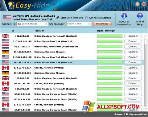 Ekran görüntüsü Hide IP Easy Windows XP