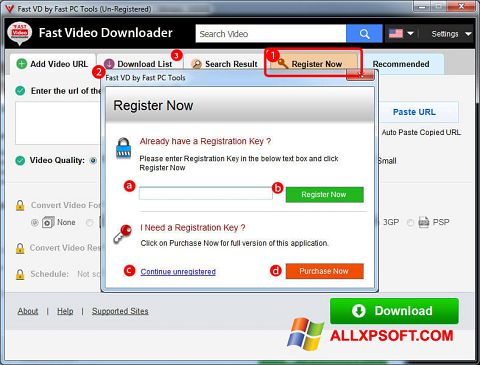 Ekran görüntüsü Fast Video Downloader Windows XP