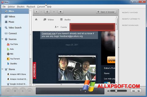 Ekran görüntüsü Miro Windows XP