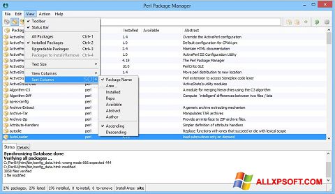 Ekran görüntüsü ActivePerl Windows XP