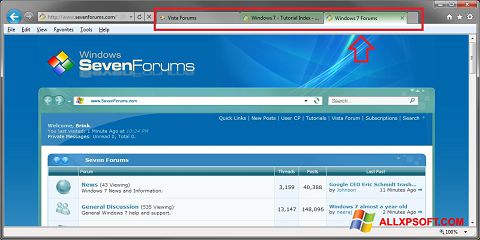 Ekran görüntüsü Internet Explorer Windows XP