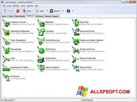 Ekran görüntüsü SiSoftware Sandra Windows XP