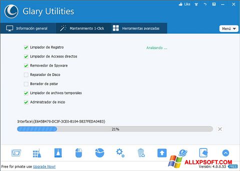Ekran görüntüsü Glary Utilities Windows XP