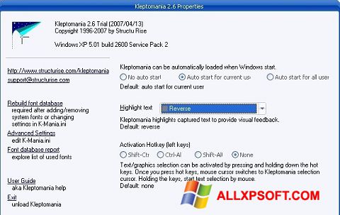 Ekran görüntüsü Kleptomania Windows XP