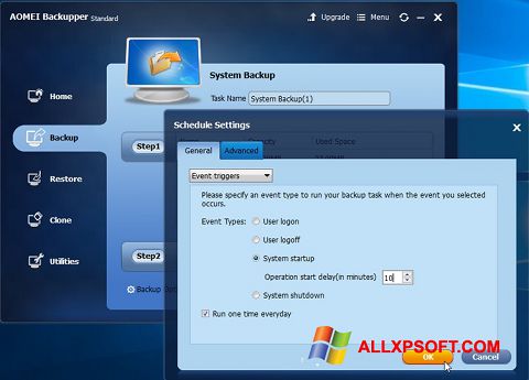 Ekran görüntüsü AOMEI Backupper Windows XP
