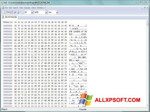 Ekran görüntüsü HxD Hex Editor Windows XP