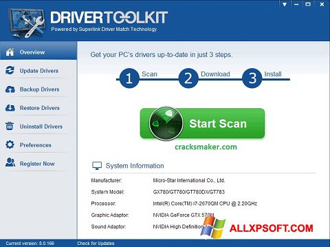 Ekran görüntüsü Driver Toolkit Windows XP