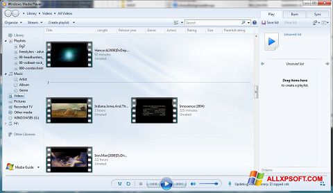 Ekran görüntüsü Media Player Windows XP