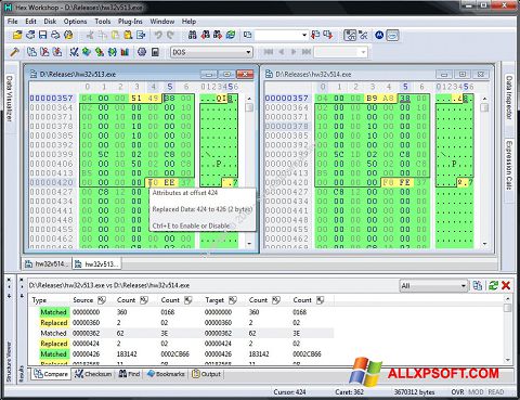 Ekran görüntüsü Hex Workshop Windows XP