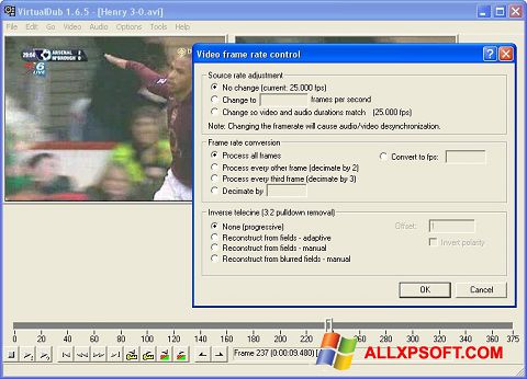 Ekran görüntüsü VirtualDubMod Windows XP
