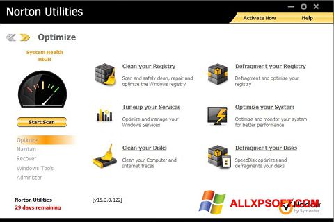 Ekran görüntüsü Norton Utilities Windows XP