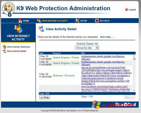 Ekran görüntüsü K9 Web Protection Windows XP