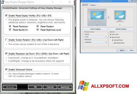 Ekran görüntüsü Easy Display Manager Windows XP