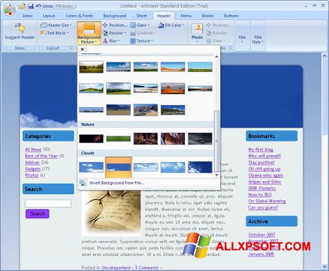 Ekran görüntüsü Artisteer Windows XP