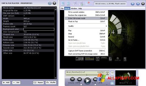Ekran görüntüsü FLV Player Windows XP