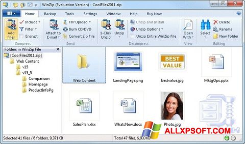 Ekran görüntüsü WinZip Windows XP