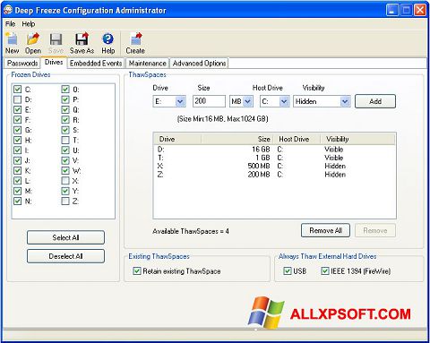 Ekran görüntüsü Deep Freeze Windows XP