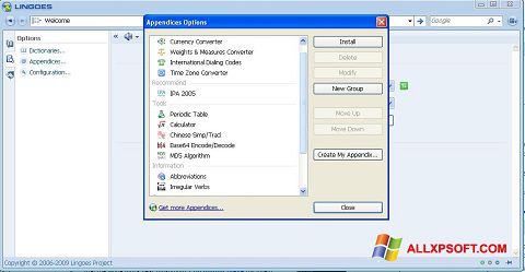 Ekran görüntüsü Lingoes Windows XP