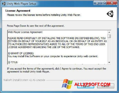 Ekran görüntüsü Unity Web Player Windows XP