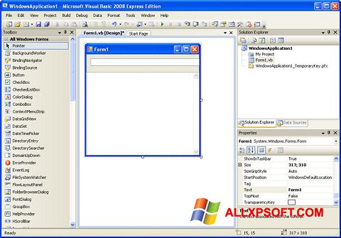 Ekran görüntüsü Microsoft Visual Basic Windows XP