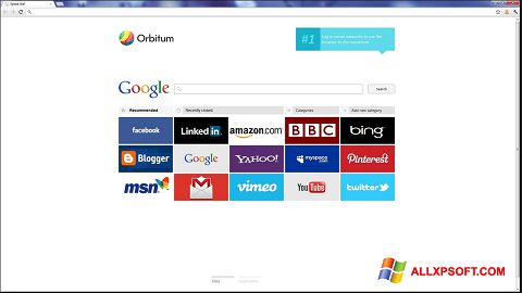 Ekran görüntüsü Orbitum Windows XP