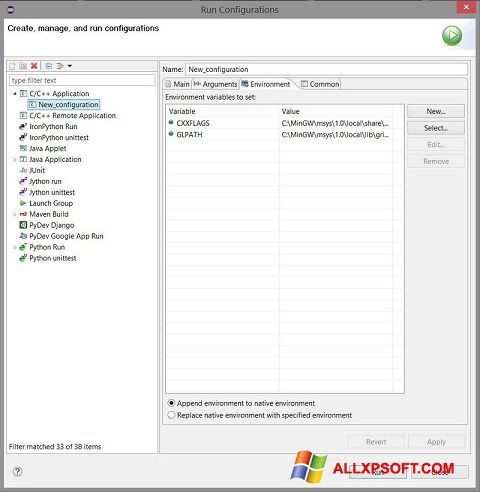 Ekran görüntüsü Eclipse Windows XP