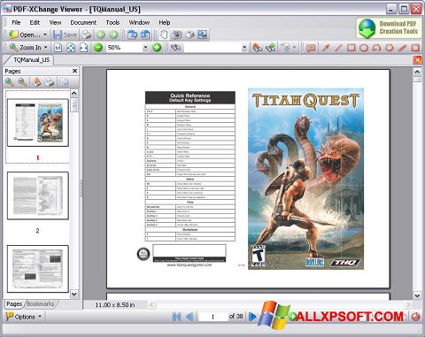 Ekran görüntüsü PDF-XChange Viewer Windows XP