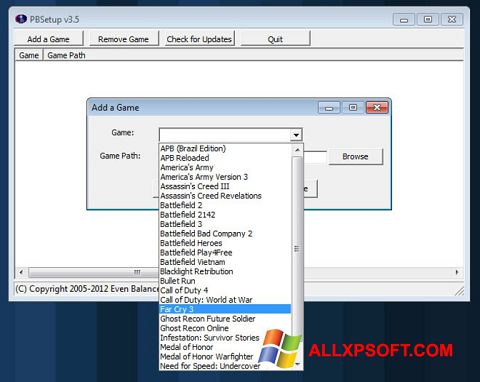 Ekran görüntüsü PunkBuster Windows XP