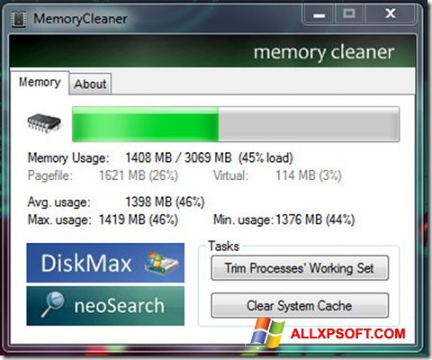 Ekran görüntüsü Memory Cleaner Windows XP