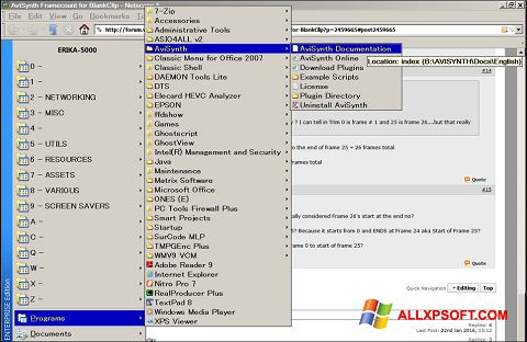 Ekran görüntüsü AviSynth Windows XP