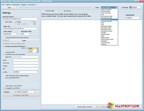 Ekran görüntüsü Scan2PDF Windows XP