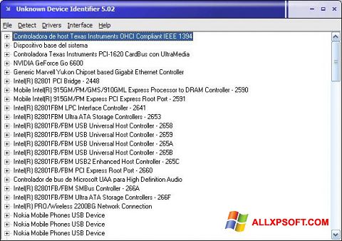 Ekran görüntüsü Unknown Device Identifier Windows XP
