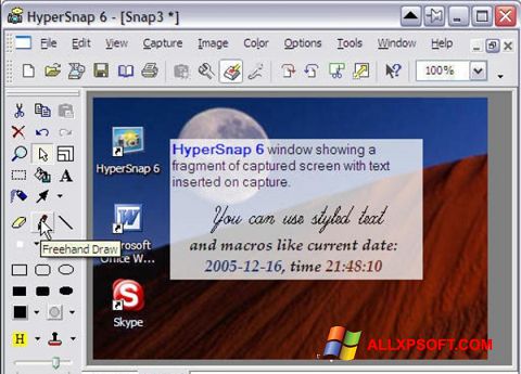 Ekran görüntüsü HyperSnap Windows XP
