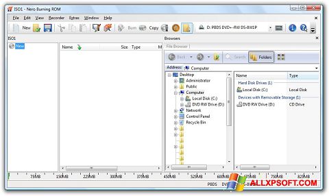 Ekran görüntüsü Nero Burning ROM Windows XP