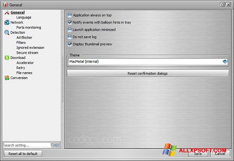 Ekran görüntüsü VSO Downloader Windows XP