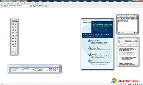 Ekran görüntüsü Macromedia Dreamweaver Windows XP