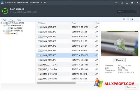 Ekran görüntüsü USB Flash Drive Recovery Windows XP