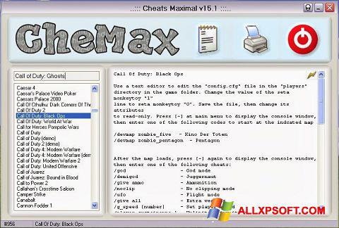 Ekran görüntüsü CheMax Windows XP