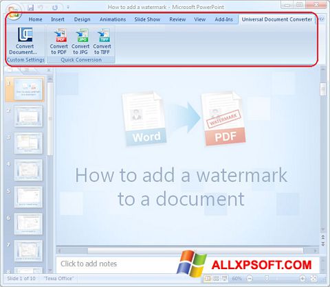 Ekran görüntüsü Microsoft PowerPoint Windows XP