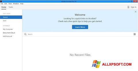 Ekran görüntüsü Adobe Acrobat Pro DC Windows XP