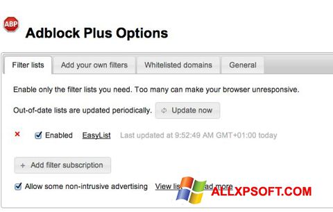 Ekran görüntüsü Adblock Plus Windows XP