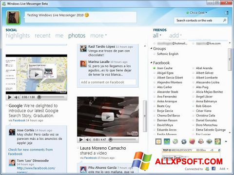 Ekran görüntüsü Windows Live Messenger Windows XP